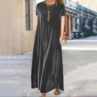 Vestido Largo De Cuello Redondo En Velours Dorado Para Primavera Estilo Europeo Y Americano Ajustado Con Decoración De Salón De Oficina - details 7