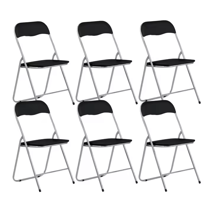 Pack 6 Sillas Plegables Acolchadas Basic 44x46x79cm 7house - 1