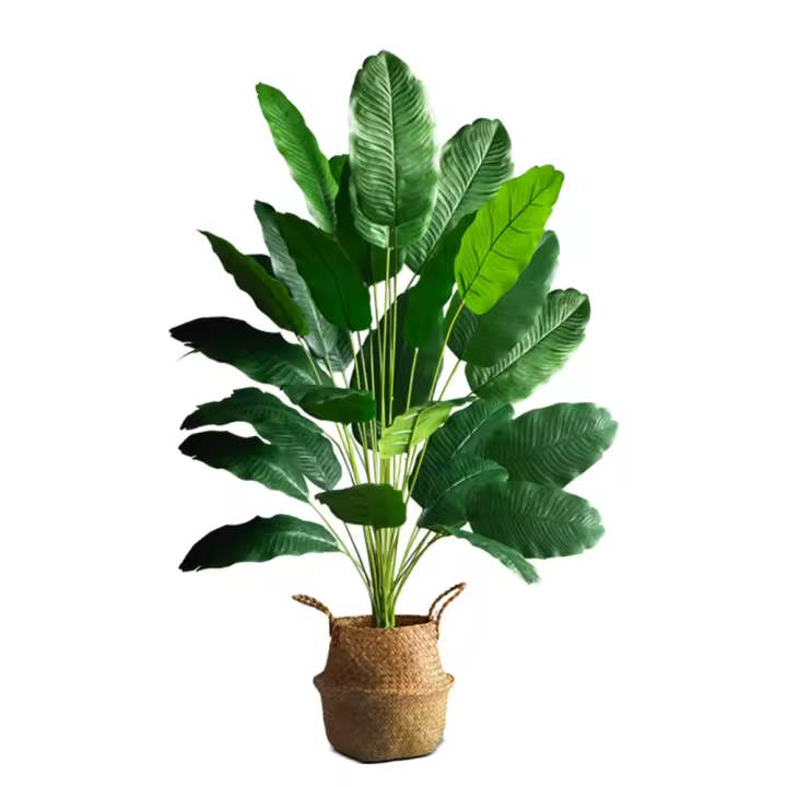 Planta Artificial De Palma Grande 85-115cm Hojas De Plátano Falsas Arbolado Tropico Para Decoración De Jardín Y Hogar - 1