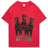 Camiseta Hip Hop Streetwear Para Mujer Con Estampado De Doberman Oversize Algodón Transpirable Ligera Protección Solar Secado Rápido Tees Casual - details 3