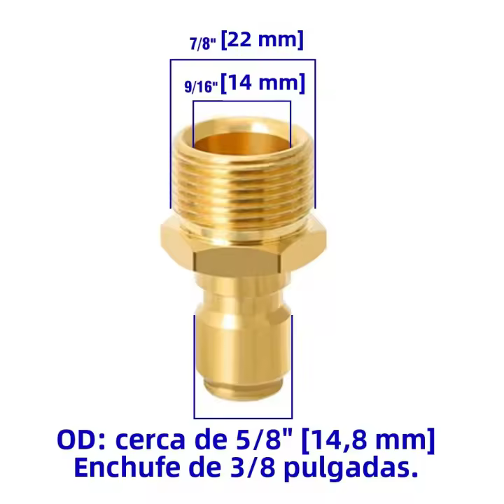Adaptador M22x15 Para Máquina De Alta Presión Kit De Conexión Rápida Para Gun De Limpieza a Alta Presión M22 Pieza Individual - 1
