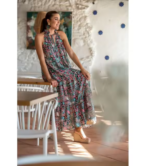 VESTIDO AZTECA HALTER SUNSET & MOON Sunset and Moon PV2422C - 1