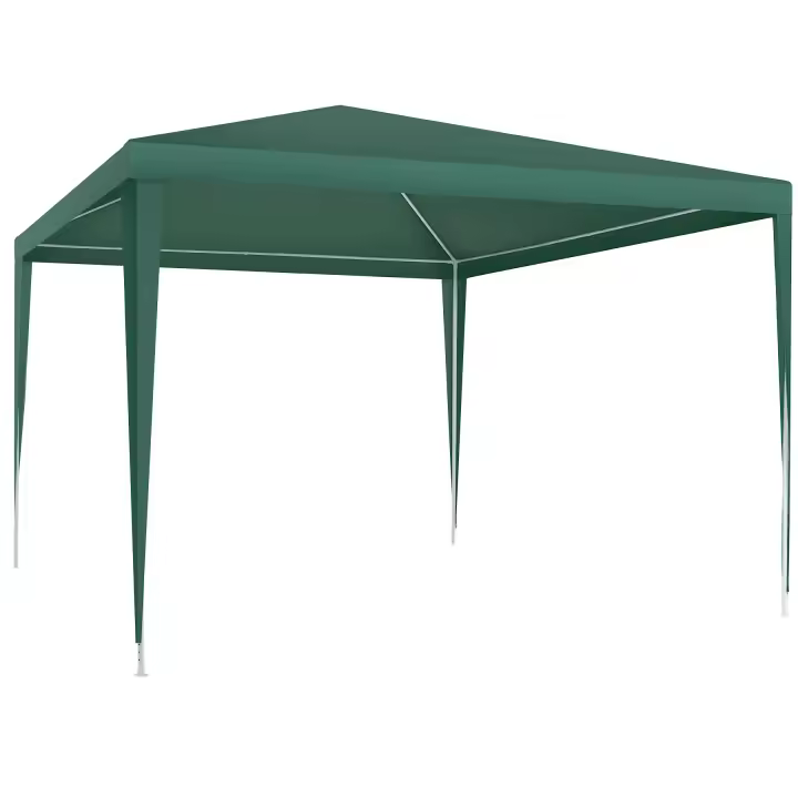 TECTAKE - Pabellón 3x3 m FARAH resistente al agua y sistema de ensamblaje, Pabellón compacto, versátil en un sistema de montaje rápido y simple, Estructura de acero resistente con revestimiento en polvo, Material de lona resistente al agua con protección - 1