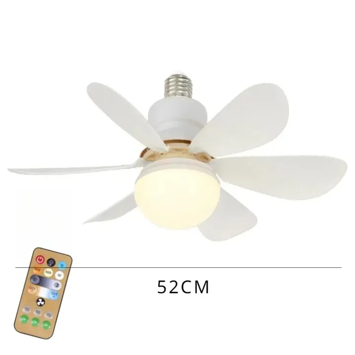 Ventilador De Techo Moderno Con 6 Hojas De ABS 16 Pulgadas Luz LED Para Decoración De Dormitorio Y Sala De Estar Control Remoto Potencia 30W/40W - 1