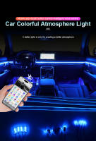 Lámparas De Decoración Para Coche Dual Zone 18/22 Pulgadas RBG 64 Colores Control APP Bluetooth Strip Led De Acrílico Para Atmosfera Del Vehículo Compatible Con BMW Audi Benz Y Más - details 1