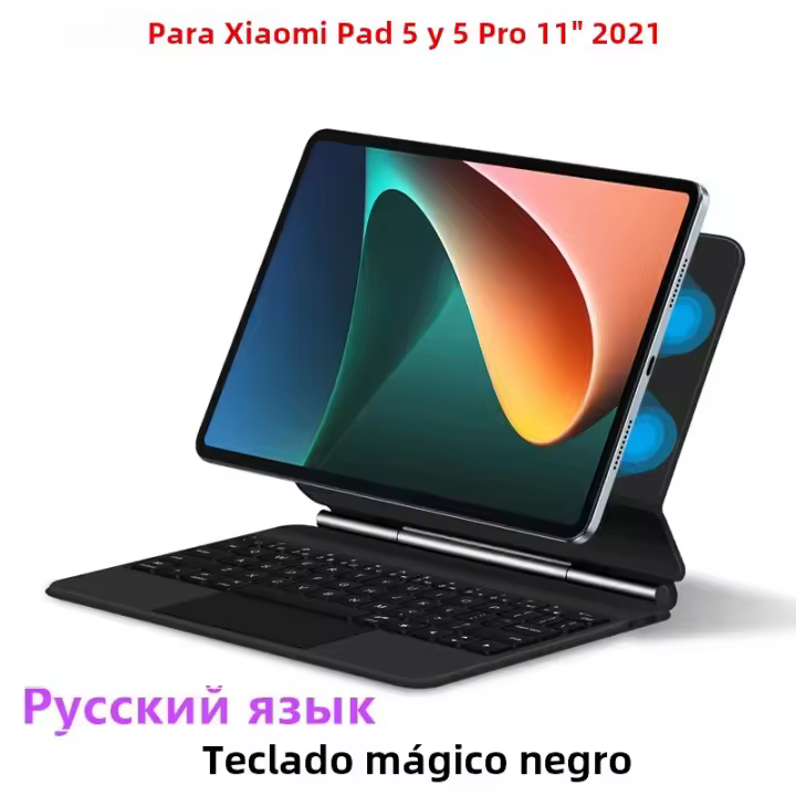 Teclado Folio Magico HUWEI Para Xiaomi Pad 5 6 pro Mi Pad 6 5 pro 11'' Estuche Inteligente Con Teclado En Español Portugués Árabe Francés - 1