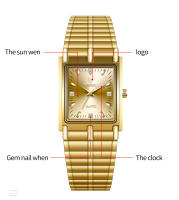 Reloj De Pulsera De Lujo En Oro Y Acero Inoxidable Para Hombres Y Mujeres Reloj De Cuarzo Resistente Al Choque Y Al Agua L1018 - details 9