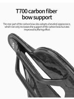Sillín De Bicicleta De Carbono UltraLigero MEROCA 157g 3D Impreso Para Carreras En Carretera Asiento Hueco Transpirable De Células De Panal - details 9
