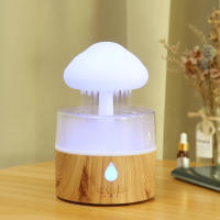 Nuevo humidificador de nube y lluvia con luces de colores, atomización ultrasónica, humidificación por gotas de lluvia, máquina de aromaterapia con forma de hongo y nube. - details 8