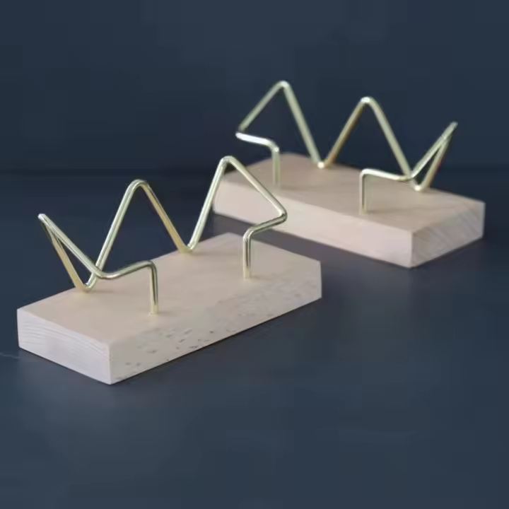 Organizador De Tarjetas De Negocio Con Soporte Para Escritorio Estilo Madera Accesorios Para Oficina Y Hogar Organizador De Memoria De Escritorio - 1