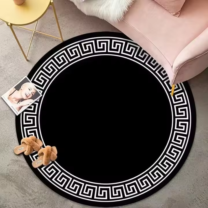  Alfombra Redonda De Lujo Disney MINISO Para Sala De Estar Comodidad En El Dormitorio Baño Alfombras De Suelo Decorativas Modernas De Poliéster 100% - 1