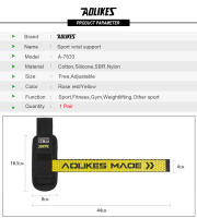 AOLIKES 1 Par De Correas De Agarre Para Gimnasio Y Fitness Soporte De Muñeca Para Levantamiento De Pesas Y Domínicos Uso En Ejercicios De Pull up - details 2