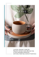 Juego De Tazas De Cerámica Estilo Japonés Creativo Y Sencillo Taza De Agua Para La Oficina Taza De Té De La Tarde Vajilla Ecológica Para Regalar En San Valentín - details 7