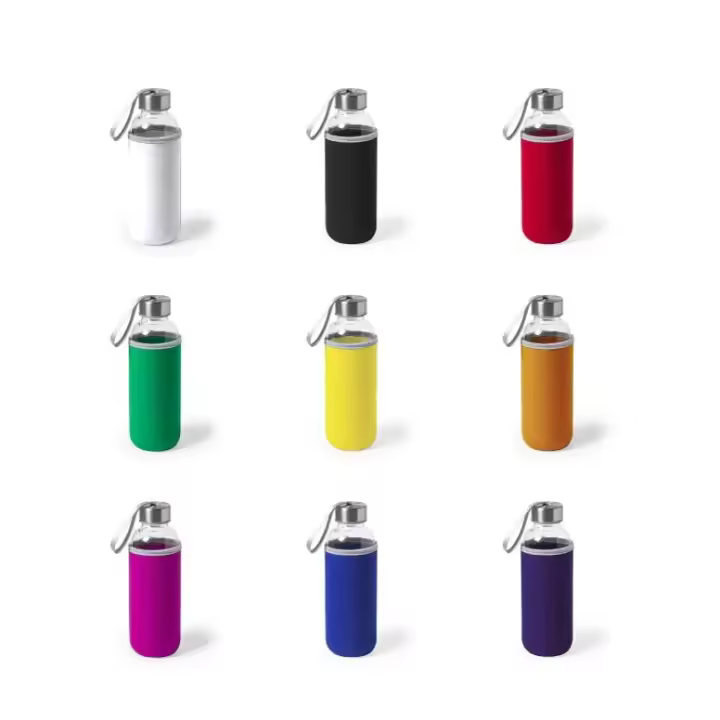 Disok Lote de 20 Bidón de Cristal con Funda de Neopreno - Regalos Cumpleaños Infantiles - 1