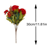 Rosa De Otoño Artificial Peonia 30cm Decoración De Casa Para Boda Fiesta Navidad Flores Silken Baratas Para Arreglo De Bouquet DIY - details 1