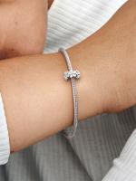 Pandora - Charm espaciador de Flor de Margarita Blanca-Plata de - details 0