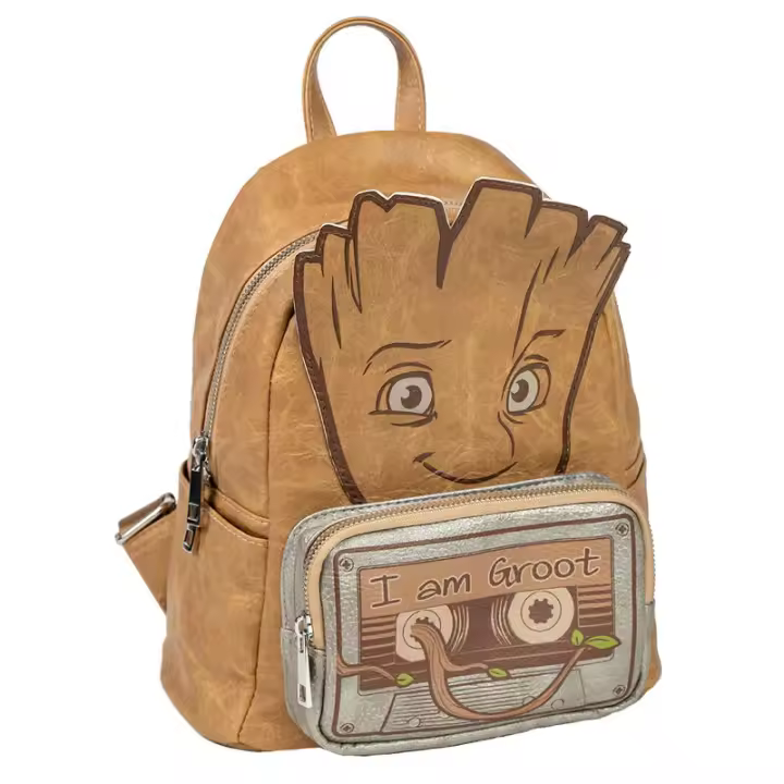 Mochila casual Groot Guardianes de la Galaxia Marvel. Mochila ergonómica con amplio espacio. Diseño resistente y versátil para llevar tus pertenencias con estilo. - 1