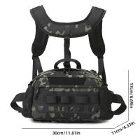 Chaleco Táctico Para Hombre Mochila Deportiva Grande Para Caza Pesca Y Camping Bolsa De Cintura Molle Multifuncional De Oxford - details 0