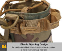 Bolsa Táctica De Agua Para Deportes Al Aire Libre Con Suelto Molle Y Correa De Hombro Portabotella De Nylon Para Viajes Y Caza - details 15