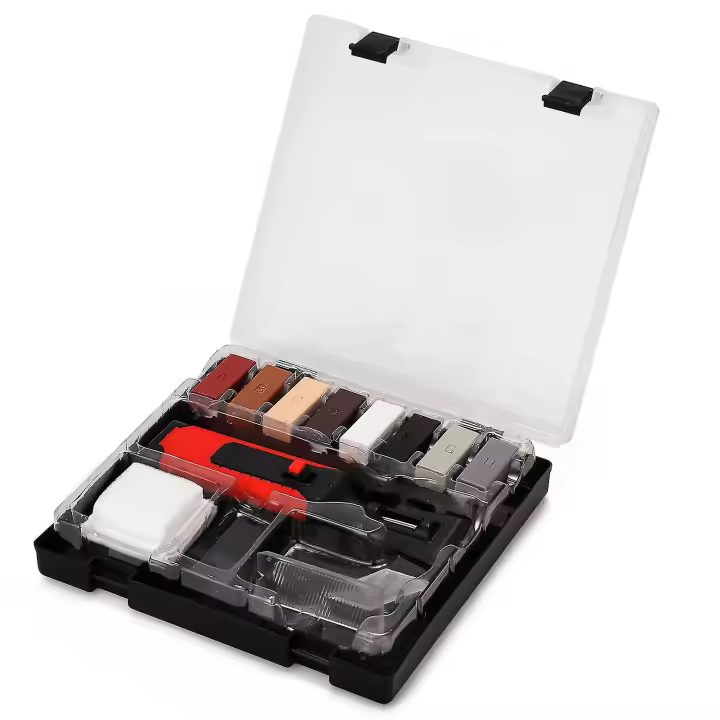 Kit de reparación de azulejos de cerámica de 8 piezas, sistema de cera, reparación de arañazos, relleno de grietas, reparación de superficies de azulejos, reparación de arañazos, solo consumibles - 1