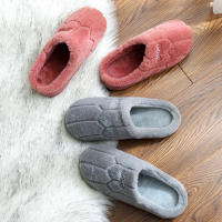 Chinelos De Invierno Para Hombres Y Mujeres Suela Gruesa No-Slip Comodidad Interior Couplés Algodón Suave Talla Real - details 2
