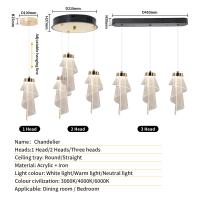 Modern Branch Chandelier LED Larga Línea De Pendente Luz Para Sala De Estar Villa Comedor Dormitorio Iluminación De Escalera Estilo Contemporáneo - details 0