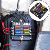 Soporte De Fusible Para Coche Barco Con Bloque De Fusible De 12 Maneras Y Indicador De Advertencia Panel De Distribución De Energía 12V~24V - details 3