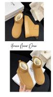 Botas De Nieve Para Mujer Con Suela Gruesa Multifuncional Cálidas De Aumento De Altura Antideslizantes Impermeables Material De La Plantilla De Peluche - details 19