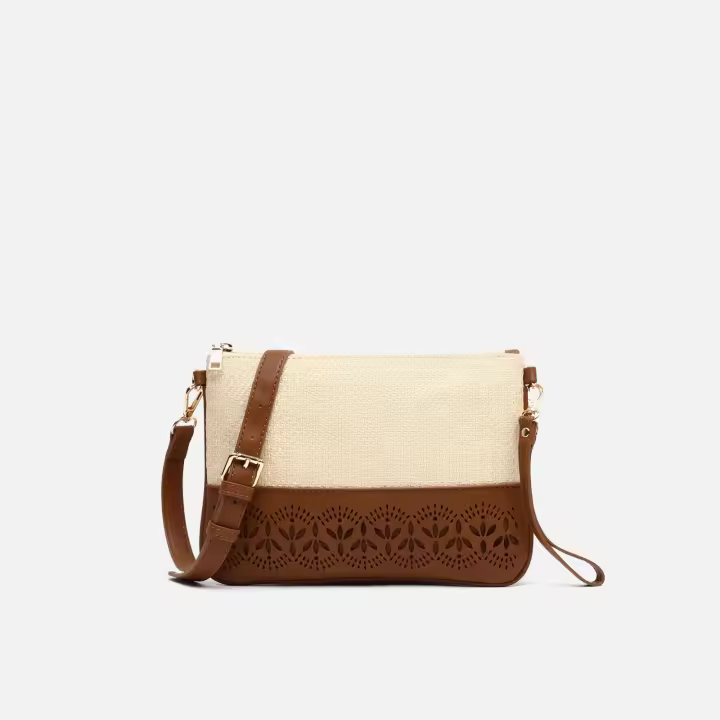 Misako Galilea bolso bandolera efecto rafia con asa de mano Raffia / Playa - 1