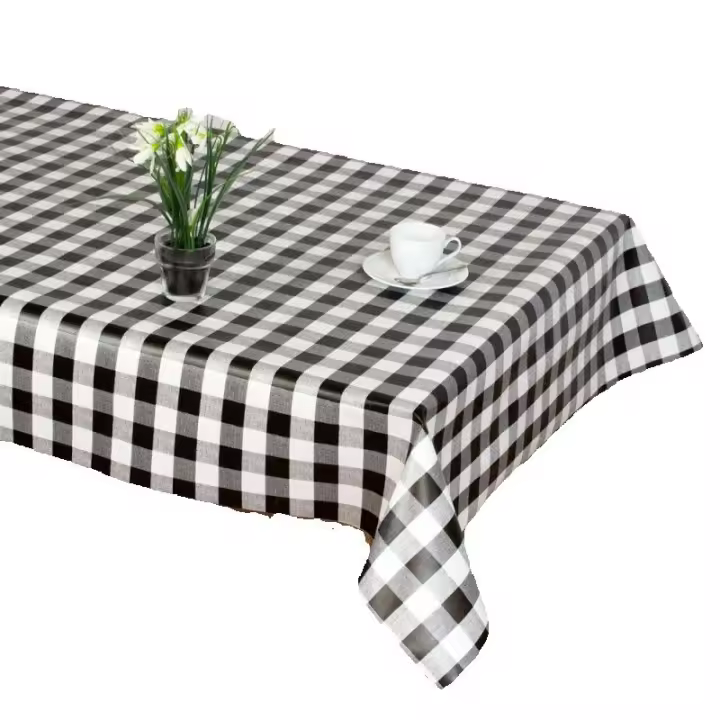 Hulehule Tex - Mantel de Hule  PVC Estampado Resistente a Manchas y de Facil Limpieza -  Pic Nic Negro - 1