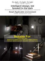 Lámpara Nocturna LED Mini Estrellas Adorable Para Dormitorio Habitación De Niños Pasillo Escaleras Sensor Automático EU/US 220V - details 3
