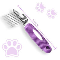 Cepillo Desenredador Para Mascotas Con Hojas De Seguridad Largas Herramienta Para Desenredar El Pelaje De Perros Y Gatos Adecuado Para Cabello Bajo Y Enredado - details 2
