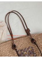 Bolso de paja tejida grande - Nueva tendencia, casual, sencillo, versátil, bandolera para mujer, verano, bolso de gran capacidad. - details 4