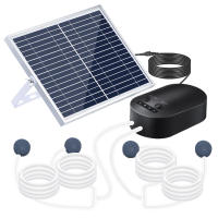 Bomba De Oxígeno Solar 10W Con Tubo Y Piedra De Aire Soporte Para Acuario Aerator De Oxígenación Ajustable En 3 Modos - details 2