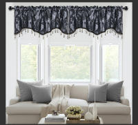 Valance De Lujo Con Tejido Jacquard Para Sala De Estar Cortinas Cortas De Pared Para Cocina Decoración De Hogar 1 PC Moderno Floral - details 6