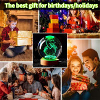 Lámpara Nocturna De Cristal 3D Delfín Regalo De Cumpleaños Para Novia Clase Amiga Esposa Niños Navidad Día De San Valentín - details 2