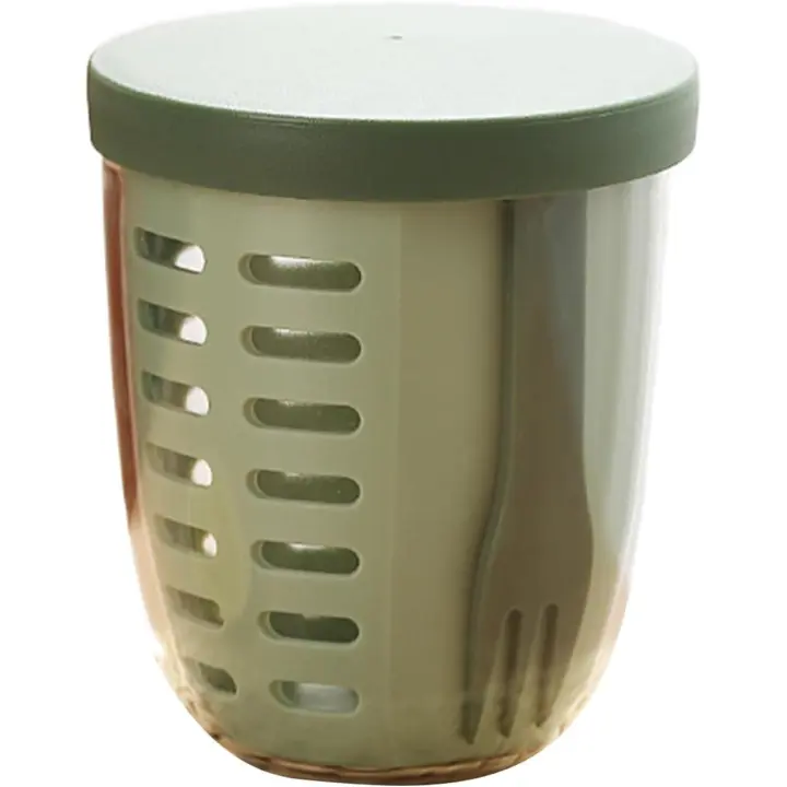 Drenaje de agua taza de almacenamiento de frutas práctico drenaje de verduras coladores contenedor práctico taza de fruta para oficina - 1