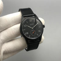 Reloj Mecánico De Lujo Para Hombre 38mm Ultrafino Con Logo N.M.S Cristal De Zafiro Acero Inoxidable Resistente Al Agua Bauhaus - details 5