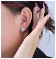 Juego De Joyas De Aniversario Romántico Para Día De San Valentín En Plata De Ley 925 Con Zirconia Cúbica Corazón Anillo Collar Y Aretes Para Mujer - details 6