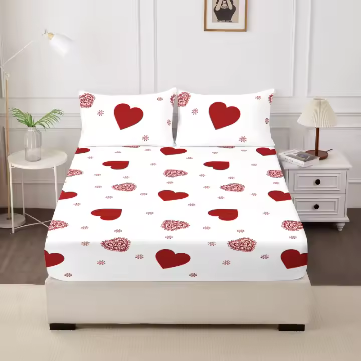 Sábana Queen Y King Tamaño Con Diseño Impreso Y Acabado En Linterna Cómoda Funda De Sábana Protectora Para Edredón No Incluye Fundas Para Almohadas - 1