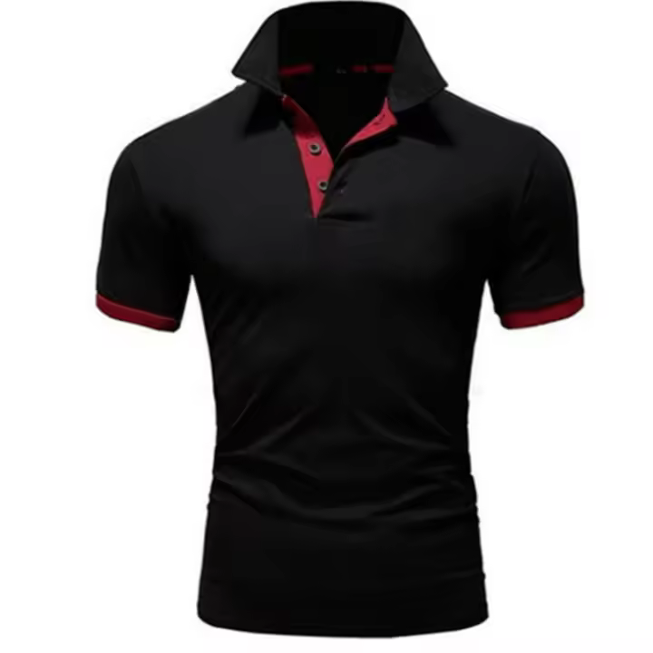 Camisas Polo De Manga Corta Para Hombre Estilo Casual Ajustada Diseño Básico Secado Rápido Anti-arrugas Tops Transpirables - 1