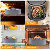 Juego De Bandejas De Silicona Para Aire Frito De 8 Pulgadas Moldes De Hornear Antiadherentes Accesorios De Cocina Y Horno Libres De BPA - details 5