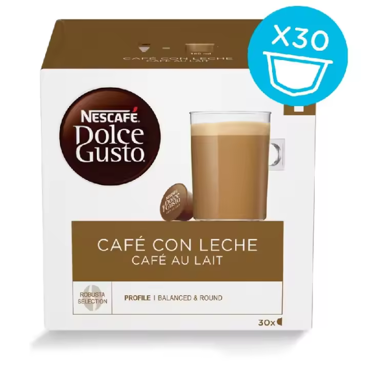 Nescafé Dolce Gusto Café con leche - Caja de 30 cápsulas - 1
