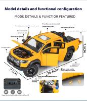 Modelo De Coche De Escala 1:24 Great Wall Motor GWM Cannon POER SUV Todoterreno De Aleación Con Sonido Y Luz Decoración De Interiores Boutique Para Adultos - details 4