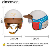 Casco De Motocicleta Retro 3/4 Para Harley Cruiser Accesorios Semi-abiertos Para Motocicleta Casco Retro Para Invierno Unisex - details 3