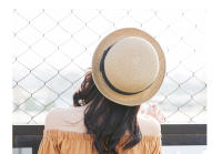 Sombrero De Paja Para Mujer Protección Solar Verano Estilo Casual Con Borde Volcado Adecuado Para Estudiantes Y Viajes - details 6