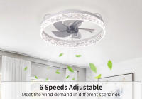 Ventilador Plafón LED 3000K-4000K-6000K Luz Regulable, 6 Velocidades de Aire y Aspas direccionables - details 4