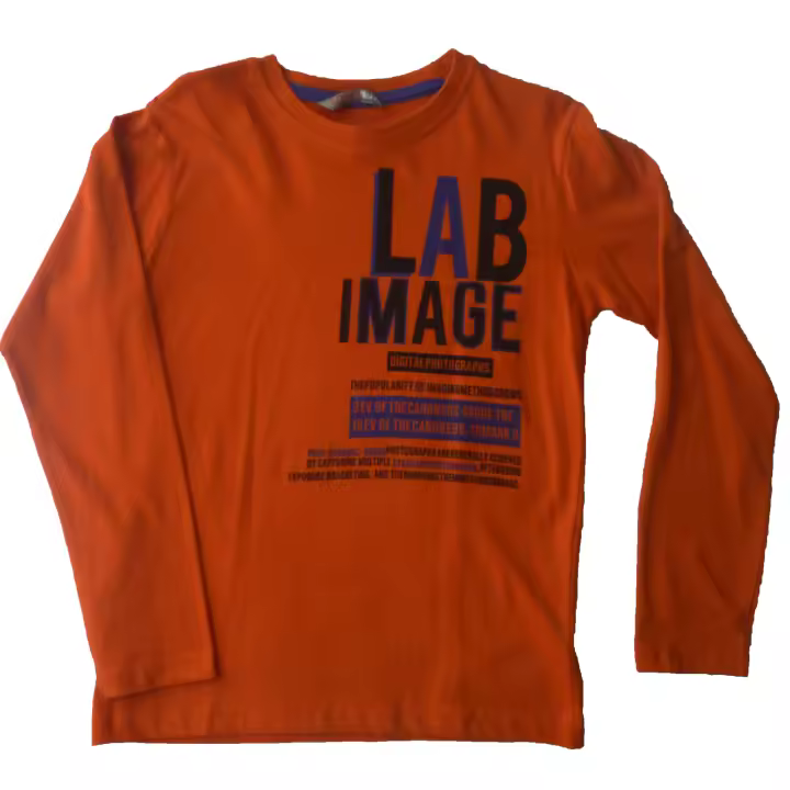 Camisetas Manga Larga niño Losan , Naranja , Azul , 8 años , 10 años , 128 140 , Algodón , Invierno - 1