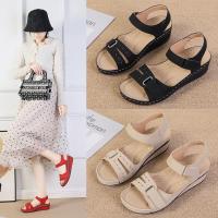 SP Sandalias de mujer de nuevo estil con Tacones de cuña, Suela Gruesa con Velcro, Talla big, sandalias de una Tira en stock, - details 48