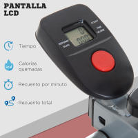 HOMCOM Bicicleta Elíptica Máquina de Step Ajustable con Pantalla Carga 110 kg Air Walker para Entrenamiento Cintura Caderas Piernas en Casa Oficina 96x60x152 cm Gris - details 4